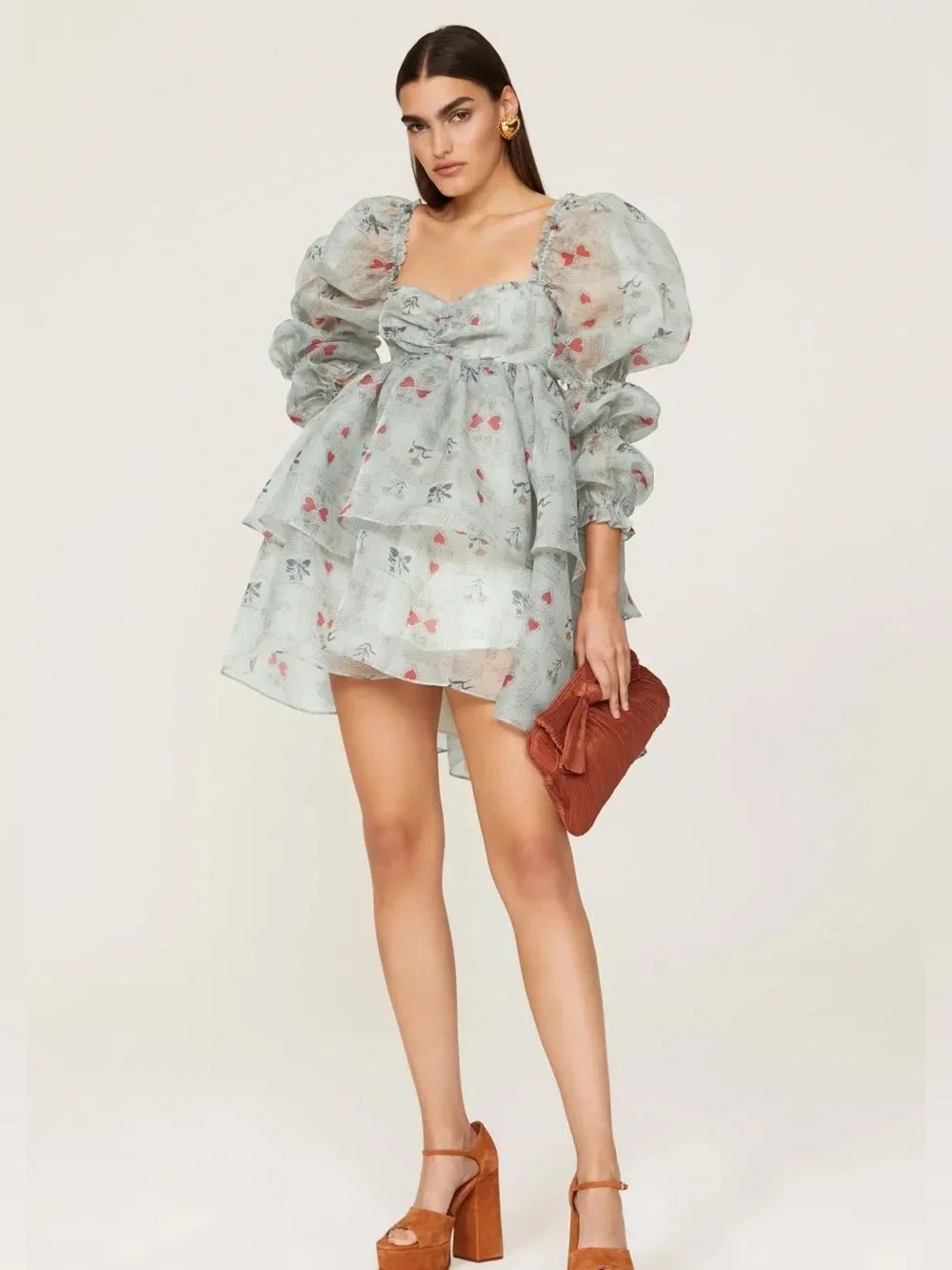 Selkie The Moonlight Dress in Love Letter Hearts Script Print